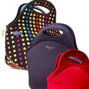 BUILTNY Neoprene Lunch Box Bag Zipper Rainbow Cooler